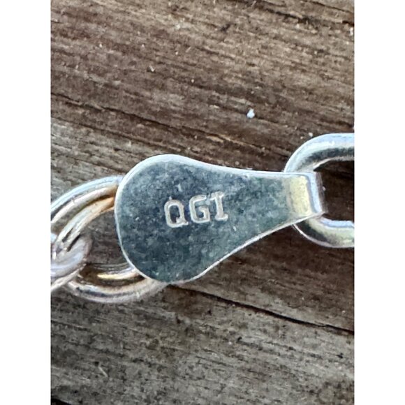 Sterling Silver 925 Italian Double Link Chain Bracelet With Lobster Clasp 5.5g - Picture 4 of 6